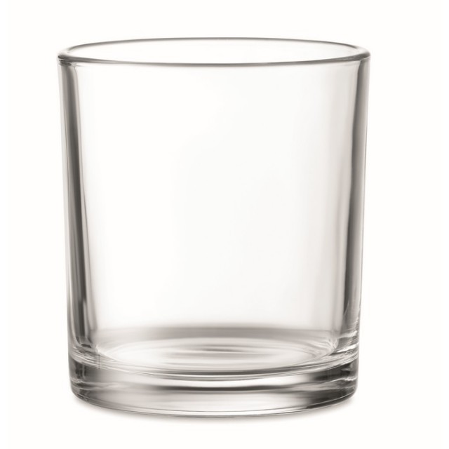 Vaso corto de cristal color transparente