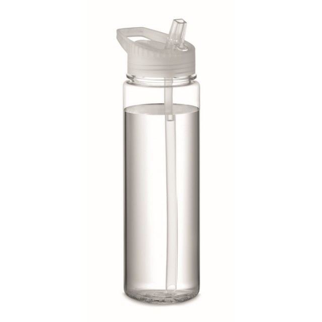Botellas de tritán publicitarias con pajita plegable 650ml