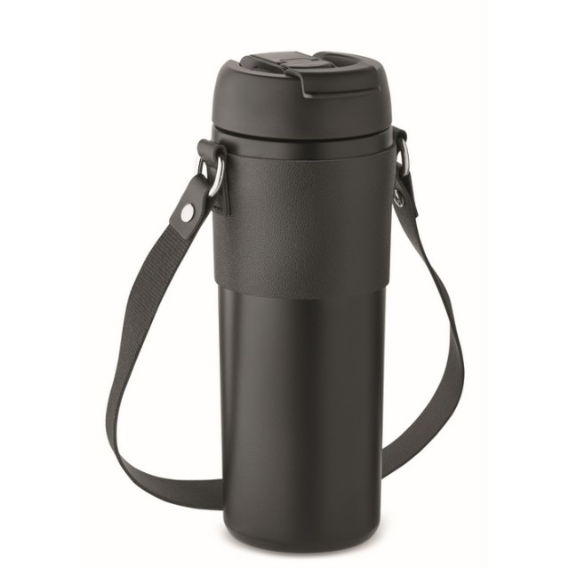 Vasos térmicos con tapa y correa para llevarla colgada 700ml