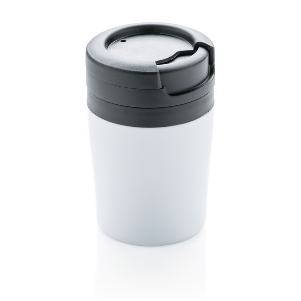 Vasos térmicos con logo de tamaño compacto y tapa antigoteo 160ml