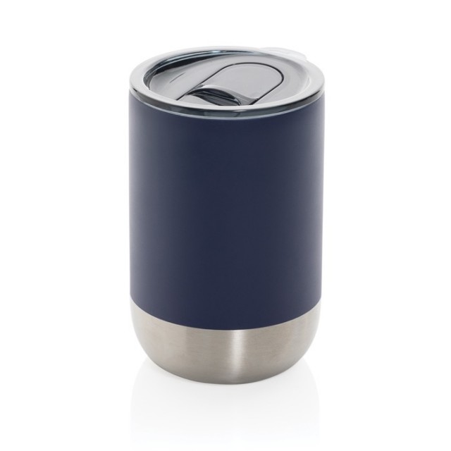 Vasos térmicos de acero con tapa antigoteo y base metalizada 360ml