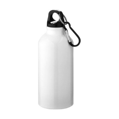 Botella de aluminio reciclado con colores mate y mosquetón 400ml