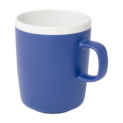 Taza de cerámica mate con línea blanca en la parte superior 350ml