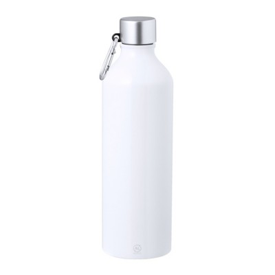 Botella de aluminio reciclado con acabado mate y mosquetón 800ml