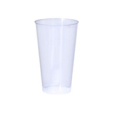 Vaso reutilizable de plástico con acabado translúcido 450ml