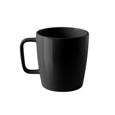 Taza de cerámica con acabado brillante y asa cuadrada 450ml