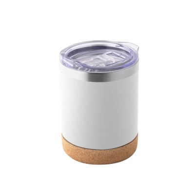 Vasos termo de acero con diseño minimalista y base de corcho 400ml