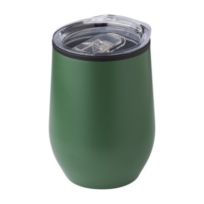 Taza térmica de acero con acabado mate y tapa a presión 300ml