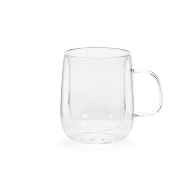 Tazas de vidrio de borosilicato grandes con diseño moderno 400ml