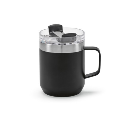 Taza de acero con tapa giratoria y aspecto robusta 350ml