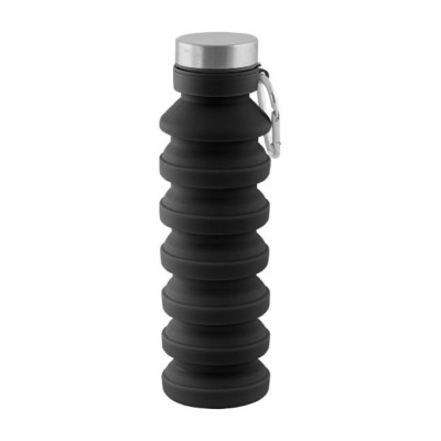 Botella de silicona para plegar y tapón metalizado 500ml