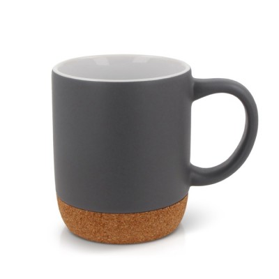 Tazas con logo de colores e interior blanco y base de corcho 250ml