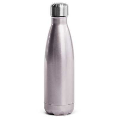 Botella de acero de doble con cuerpo de color y tapón metalizado 500ml