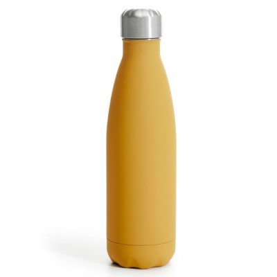 Botellas de acero con acabado en goma de colores 500ml