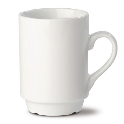 Elegante taza para publicidad de porcelana blanca 160ml