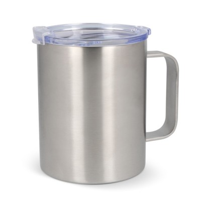 Tazas takeaway para publicidad de cerámica con detalle de metal 350ml