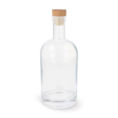 Botella ecológica corporativa de vidrio con tapa de FSC 750ml