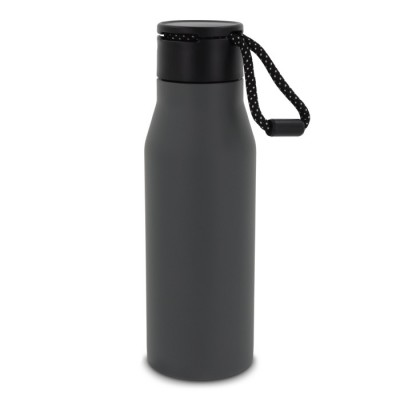 Botellas de acero con colores mate y cuerda de transporte 600ml