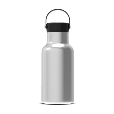 Botellas de acero inoxidable con asa de transporte en la tapa 350ml