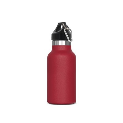 Botella de acero y recubrimiento de polvo con mosquetón 350ml