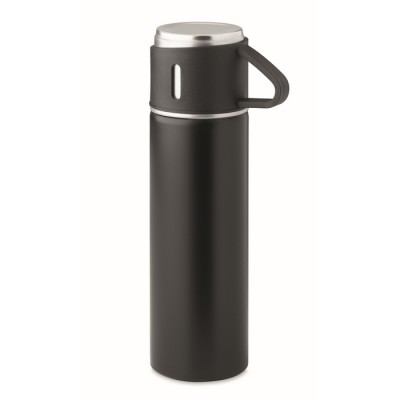 Botellas de acero inoxidable con petaca hermética y vaso 420ml