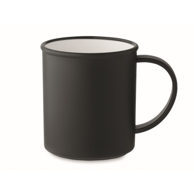 Taza vintage de plástico reciclado de diseño elegante 300ml