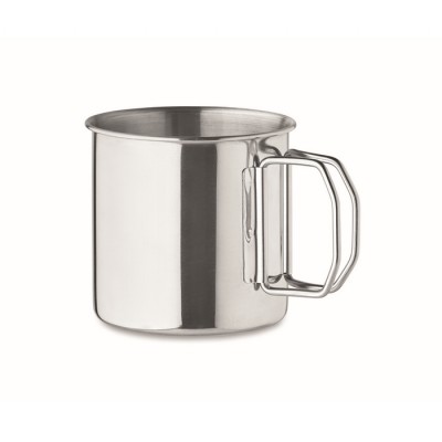 Taza de acero con asa plegable ideal para transportar 330ml