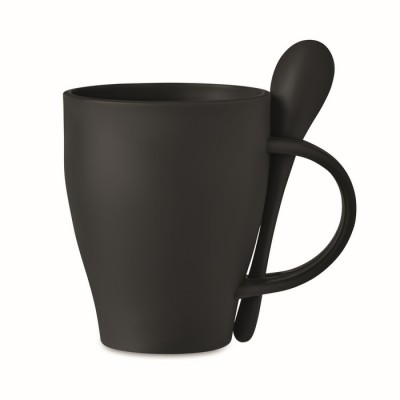 Taza con cuchara de diseño clásico