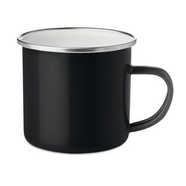 Tazas metálicas personalizadas negro