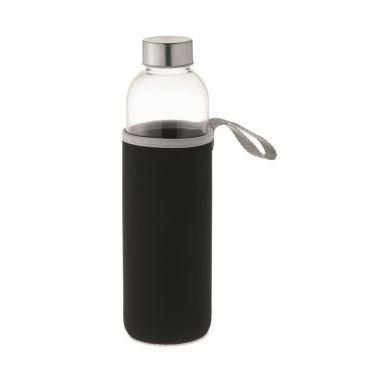 Botella de cristal con funda de neopreno