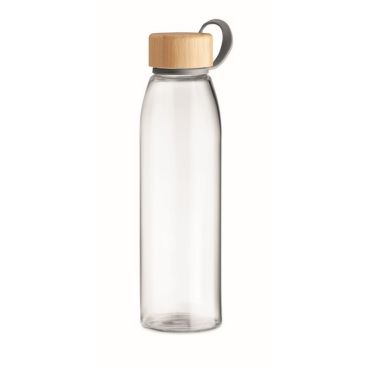 Botella de cristal con agarre de TPU