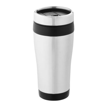 Vaso isotérmico corporativo de doble pared con tapa de rosca 410ml Vaso isotérmico corporativo de doble pared con tapa de rosca 410ml