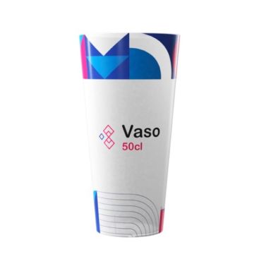 Vaso translúcido reutilizable publicitario de polipropileno 400ml