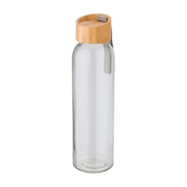 Botella de cristal con tapón de bambú