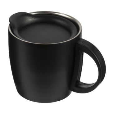 Taza térmica con tapa y base antideslizante