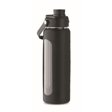 Botellas de vidrio con funda de silicona y boquilla cómoda 750ml