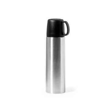 Termos promocionales de acero inoxidable 500ml y tapa con taza 130ml