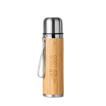 Botellas térmicas de acero con recubrimiento de bambú 420ml