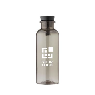 Botellas corporativas de RPET con asa de goma 500ml