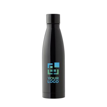 Botella de acero con tapón de rosca y diseño clásico 500ml