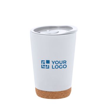 Vasos para llevar corporativos con base de corcho 260ml