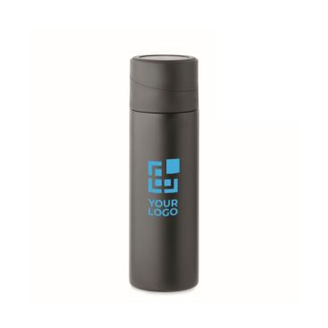 Botella termo con tapa de silicona antideslizante de acero inox 420ml