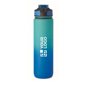 Botella con marcador de tiempo, boquilla y asa de RPET 1L