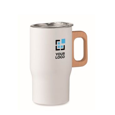 Tazas térmicas para empresas con asa de madera 350ml