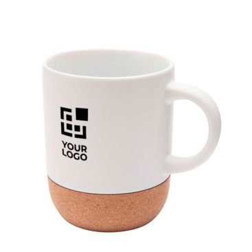 Taza de cerámica con acabado mate y base de corcho 300ml