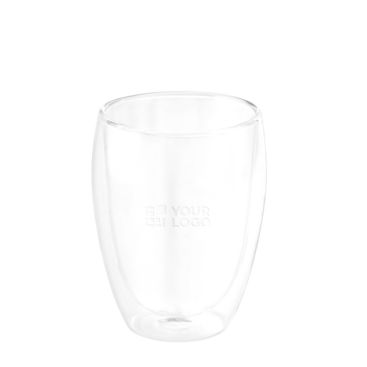 Vasos de vidrio con logo de diseño elegante 350ml