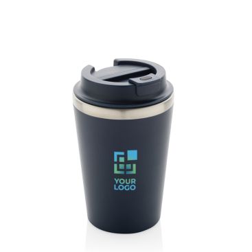 Tazas termo de doble pared con detalle plateado 350ml