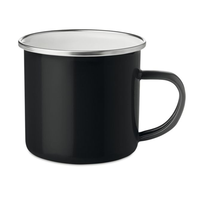 Tazas metálicas personalizadas negro