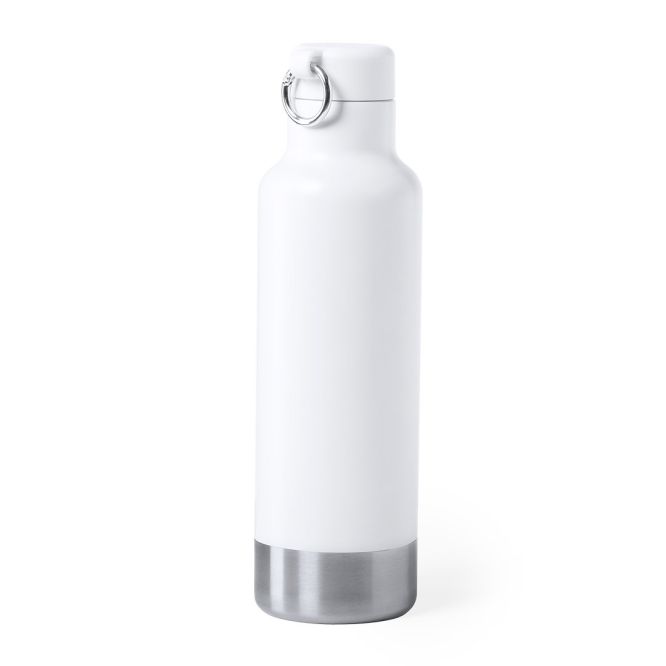 Botellas acero inoxidable personalizadas blancas