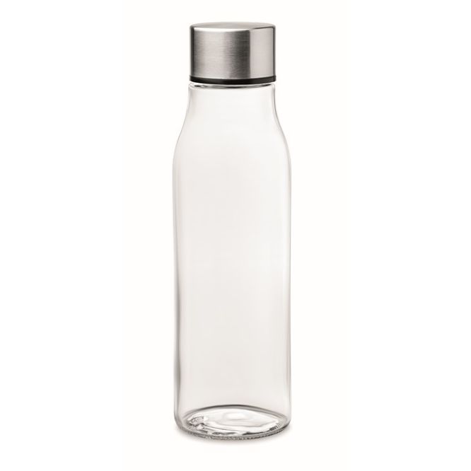 Botellas de cristal promocionales en color color transparente